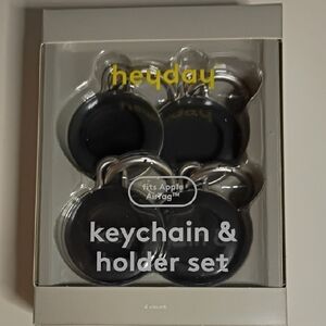 Heyday Charcoal Keychain & Holder Set